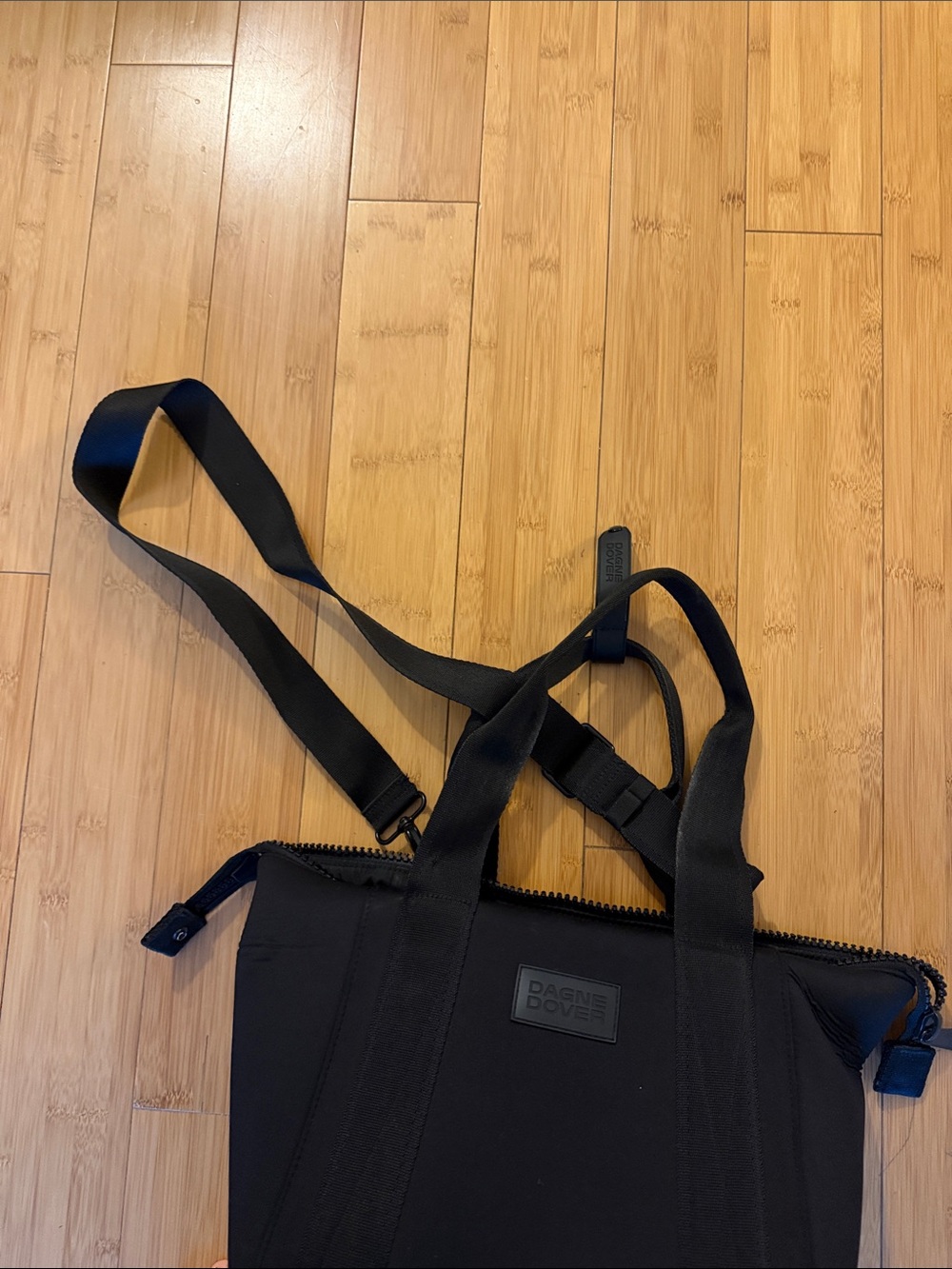 Dagne Dover Black LANDON NEOPRENE CARRYALL BAG - Picture 2 of 5